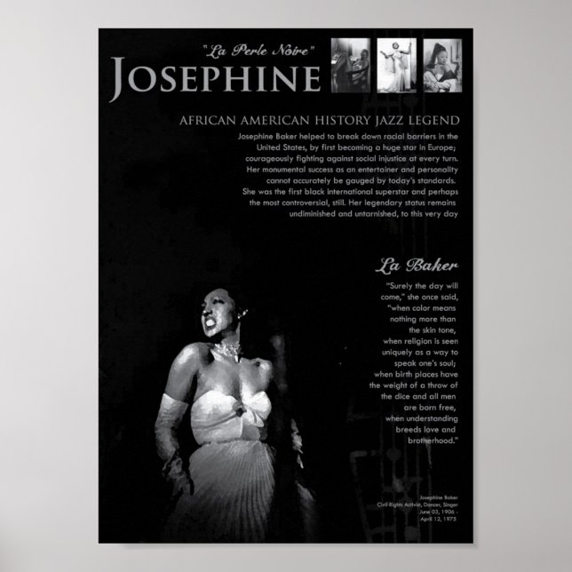 Josephine Baker Poster (Vorne)