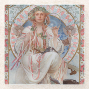Josephine Crane Bradley als Lavia von Alphonse Muc Glasuntersetzer
