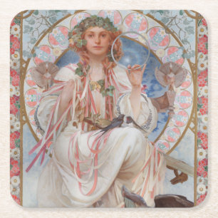 Josephine Crane Bradley als Lavia von Alphonse Muc Rechteckiger Pappuntersetzer