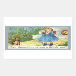 Josephine die Hexenkatze Rechteckiger Aufkleber