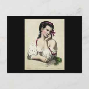 Josephine Ducollet - Reverie nach Fantin Latour Postkarte