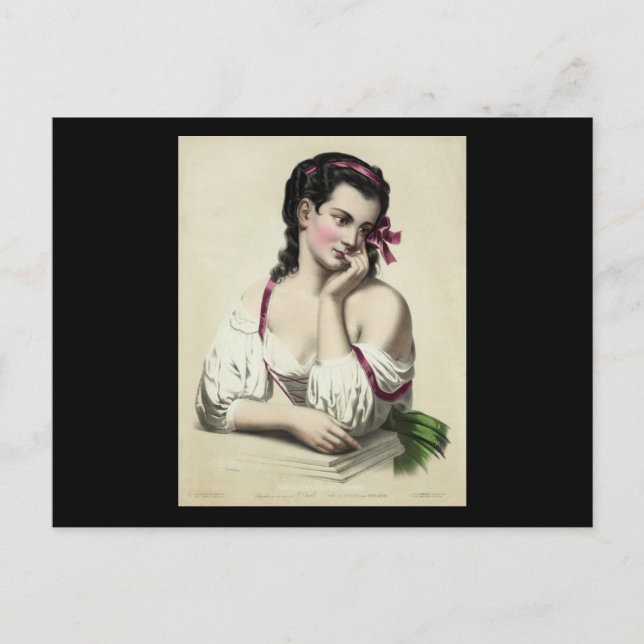 Josephine Ducollet - Reverie nach Fantin Latour Postkarte (Vorderseite)