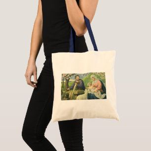Joseph's Workshop mit Mary und Baby Jesus Tragetasche