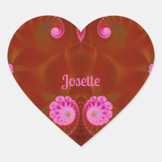 JOSETTE COOL! ~ PINK SPIN ~ Helles Design ~ Herz-Aufkleber