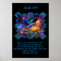 Josh 1:9 Schöner Regenbogen bunter Spatzen