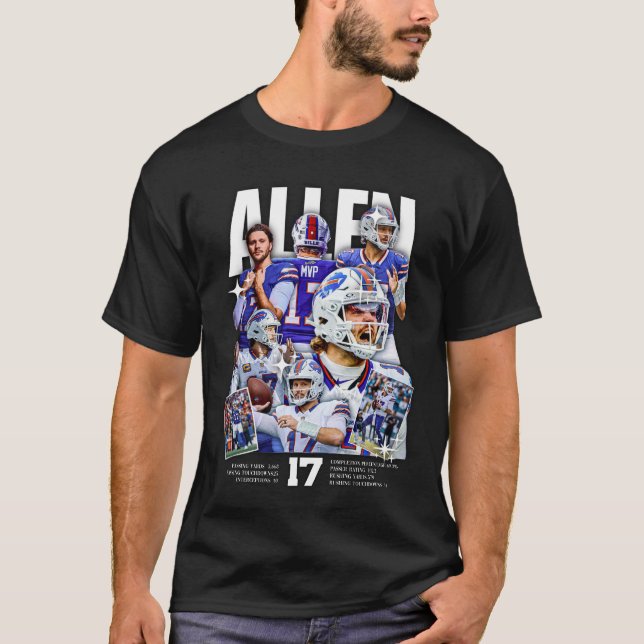 Josh Allen Fans Kunst T-Shirt (Vorderseite)