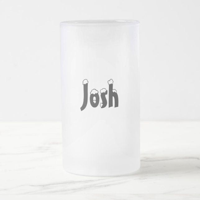Josh-Name Art-Mattierte Tasse (Mittel)