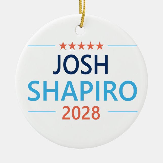 Josh Shapiro 2028 Keramik Ornament (Vorne)