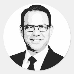 Josh Shapiro Bust Runder Aufkleber