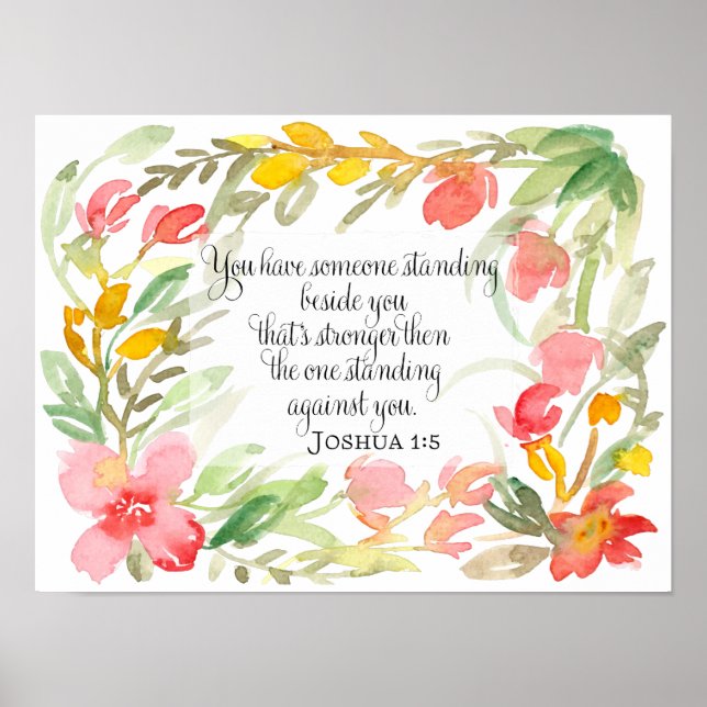 Joshua 1:5 | Sie haben jemanden stehend neben Ihne Poster (Vorne)