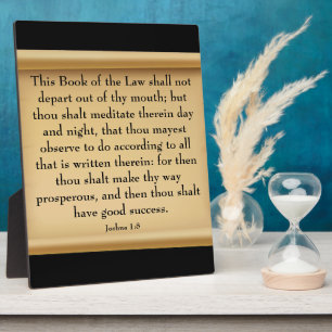 Joshua 1:8 fotoplatte