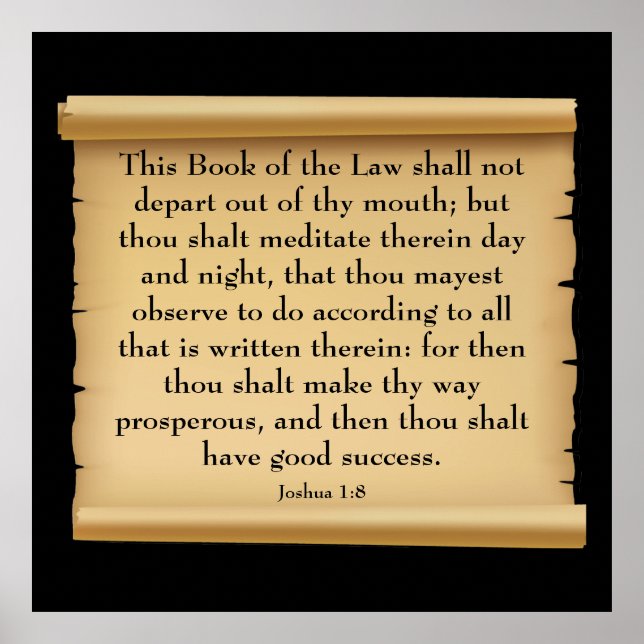 Joshua 1:8 poster (Vorne)