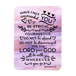 Joshua 1 9 Be Strong Bible Scripte Verse Magnet