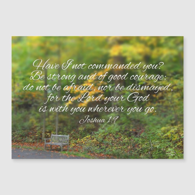 Joshua-1:9 Bibel-Verschristlicher Scripture Magnetkarte (Vorderseite)