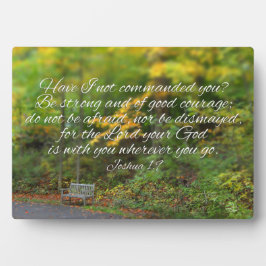 Joshua 1:9 Bibel Verse Christian Scripture Fotoplatte