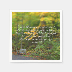 Joshua 1:9 Bibel Verse Christian Scripture Serviette