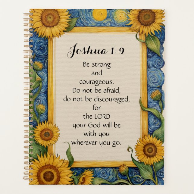 Joshua 1:9 Bibelverse Art Planer (Vorderseite)