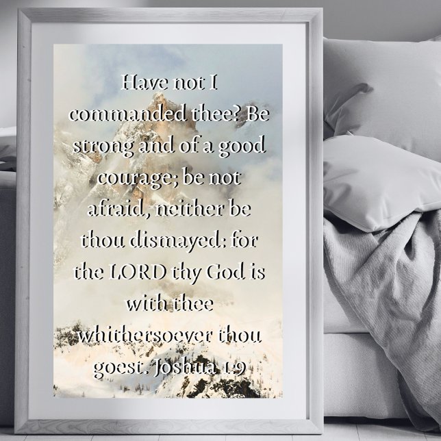 Joshua 1:9 Bibelverse Förderung Christlich Poster (Von Creator hochgeladen)