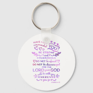 Joshua 1:9 Bible Scripture Verse Keychain Schlüsselanhänger