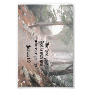 Joshua 1:9 Der Herr, euer Gott, ist bei euch Fotodruck