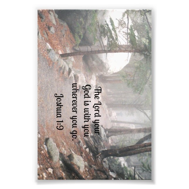 Joshua 1:9 Der Herr, euer Gott, ist bei euch Fotodruck (Vorne)