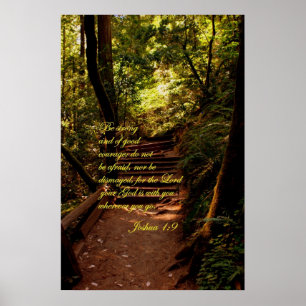 Joshua 1:9 Fürchte dich nicht Poster