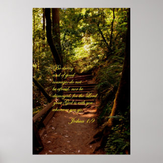 Joshua 1:9 Fürchte dich nicht Poster
