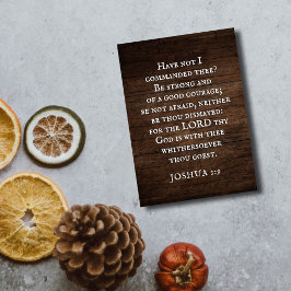 Joshua 1:9 Inspirational Bible Verse Card