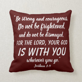 Joshua-1:9 leistungsfähiger Bibel-VersReversible Kissen