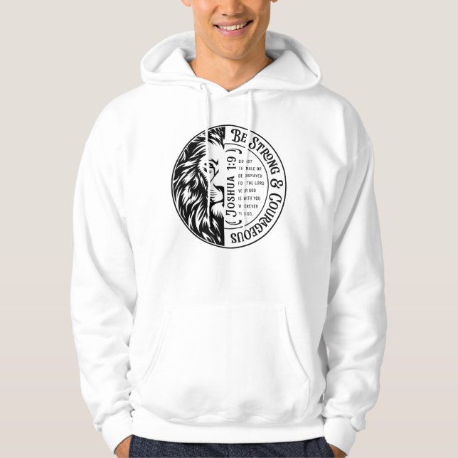 Joshua 1:9 Löwen Edition Hoodie (Vorderseite)
