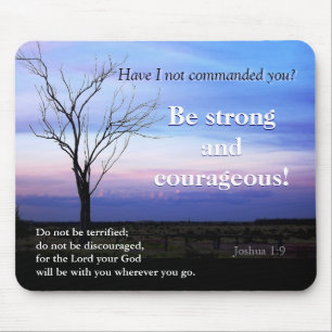 Joshua-1:9 Schrift Mousepad