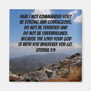 Joshua 1:9 Starke und mutige Bibelverse Magnet