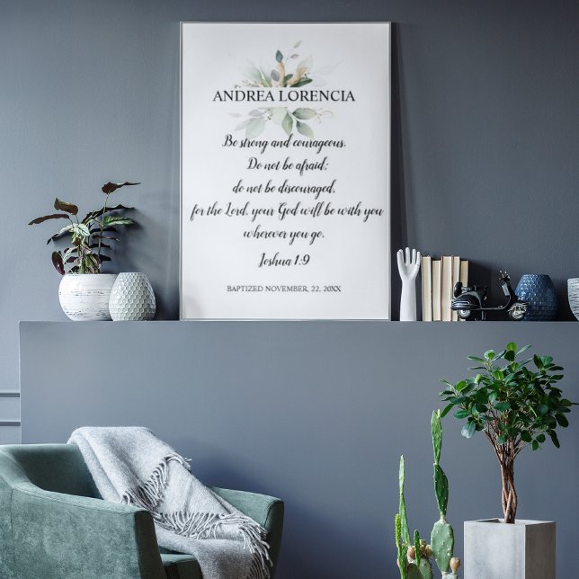 Joshua 1 9 Taufgeld Poster (Von Creator hochgeladen)