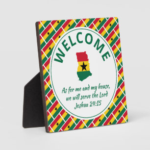 Joshua 24:15 Custom Welcome GHANA Fotoplatte