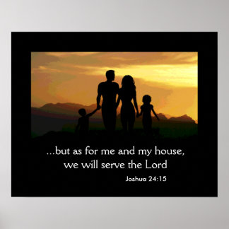 Joshua 24:15 Familienposter Poster