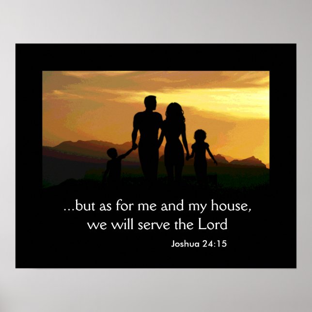Joshua 24:15 Familienposter Poster (Vorne)