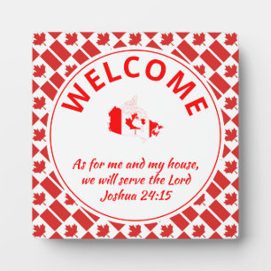 Joshua 24:15 für mich und mein Haus KANADA Fotoplatte