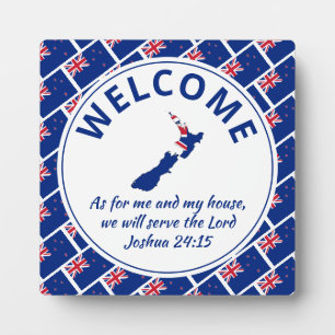 Joshua 24:15 für mich und mein Haus NEW ZEALAND Fotoplatte