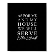 Joshua 24:15 für mich und meine Hausschrift