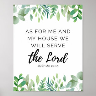 Joshua 24:15 Print Poster