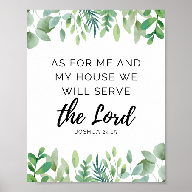 Joshua 24:15 Print Poster (Vorne)