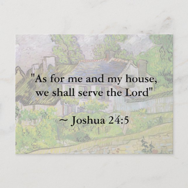Joshua 24:15 Van Gogh House Postkarte (Vorderseite)