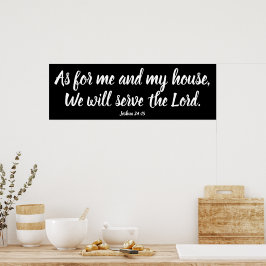 Joshua 24:15 Was mich angeht... Serbe dem Herrn Sc Poster