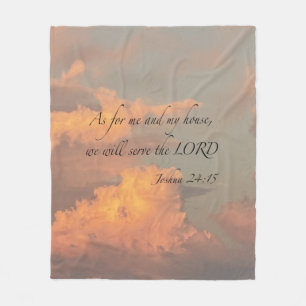 Joshua 24:15 Was mich und mein... Fleece Blanket a