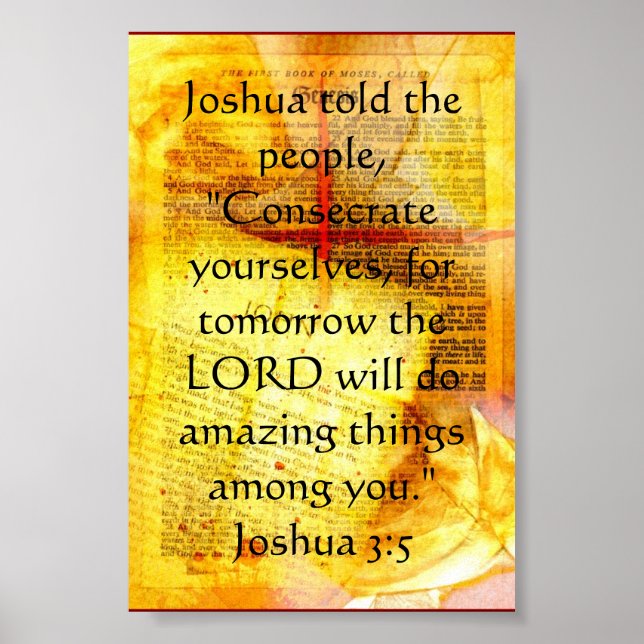 Joshua 3:5-Poster Poster (Vorne)