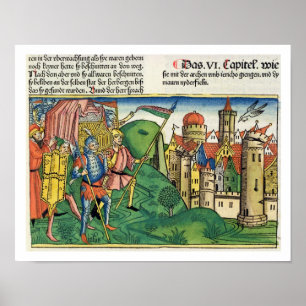 Joshua 6 4-21 Der Fall von Jericho, aus dem "Nurem Poster