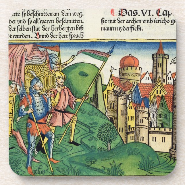 Joshua 6 4-21 der Fall von Jericho, vom 'Nurem Untersetzer (Vorderseite)