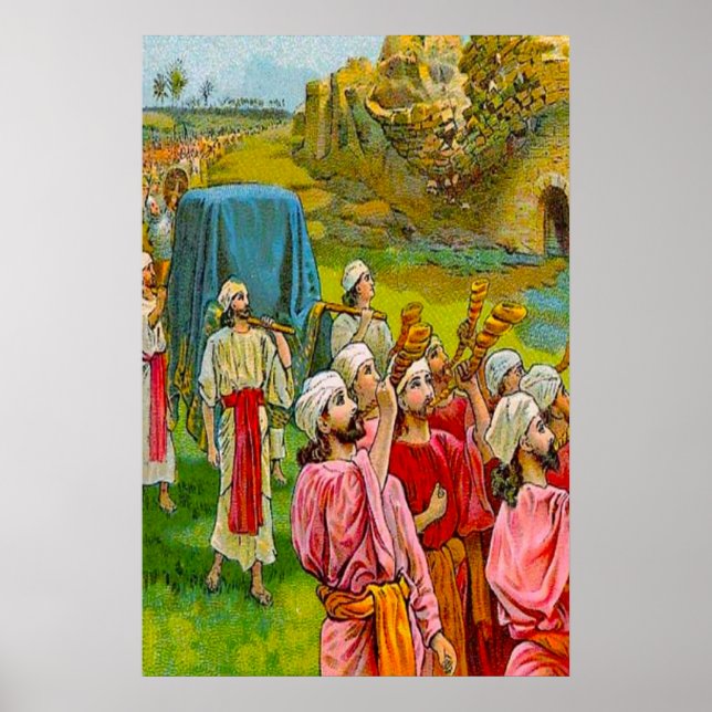 Joshua 6 The Wall of Jericho Falls Flat Poster (Vorne)