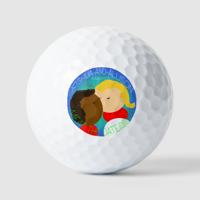 Joshua & Aliston Golf Golfball (Vorderseite)