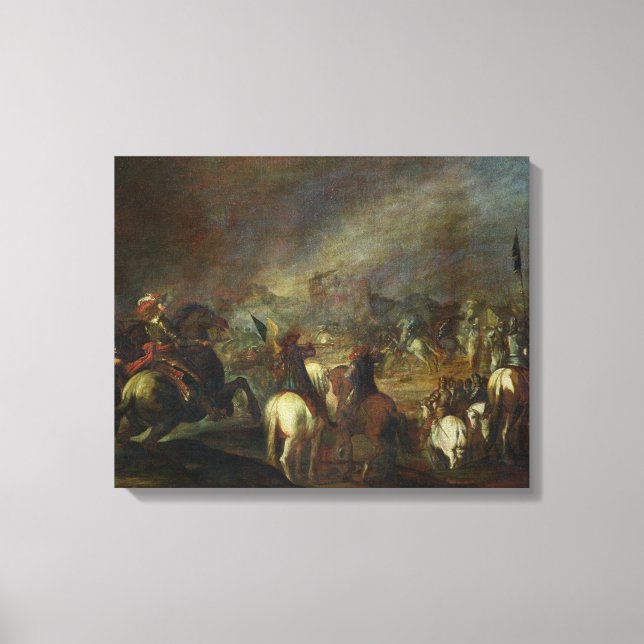 Joshua an den Mauern von Jericho Leinwanddruck (Vorderseite)